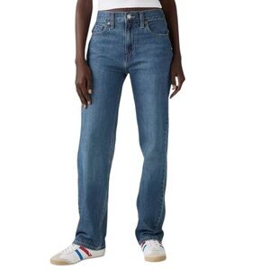 Levi’s Jeans Low Pro Straight Leg Jeans Women’s Size 31 Medium Dark Wash